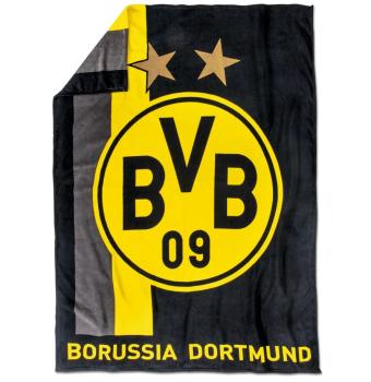 Borussia Dortmund - Fleecedecke mit Streifenmuster
